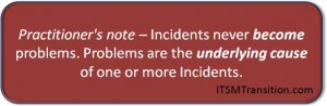 Incidents Never Become Problems